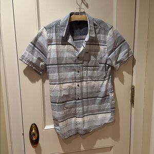 Volcom Men's Blue Button-Up Modern Fit Shirt Sz L